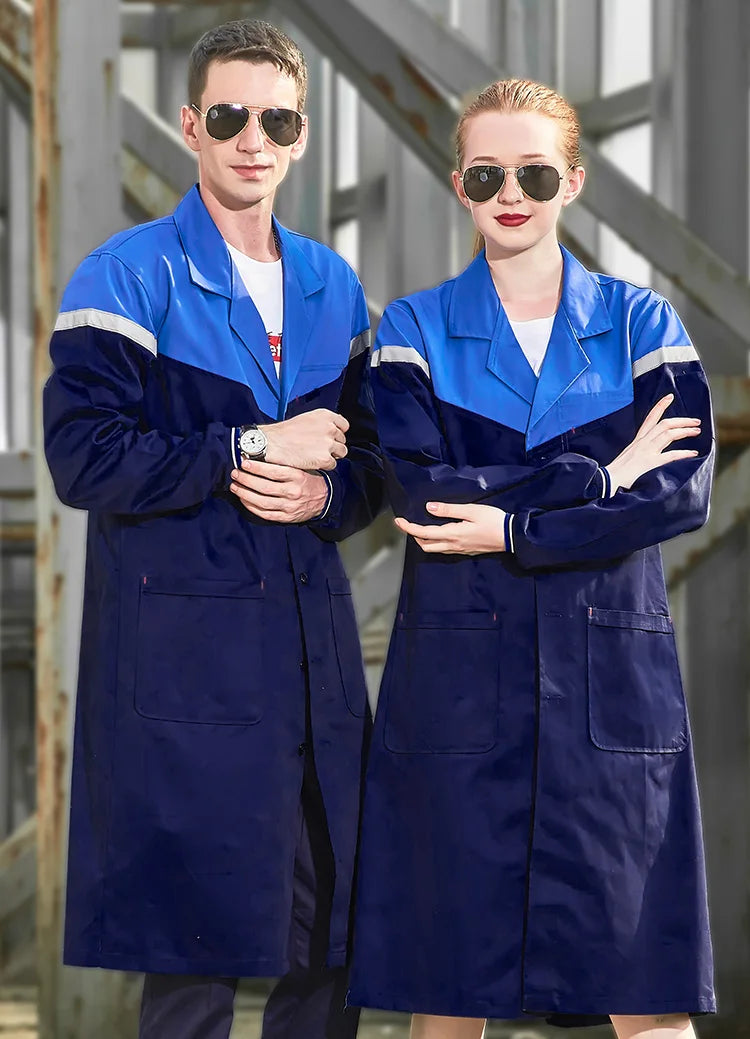 Warehouse Work Clothing Mechanical Long Outfit Lab Coat Workshop Factory Auto Repair Workshop Durable Coverall Porter Suit Tops