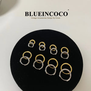 100% Real 925 Sterling Silver Minimalist Bohemian Round Ear Buckle for Women Punk Unisex Rock Hoop Earring Jewelry Accessories