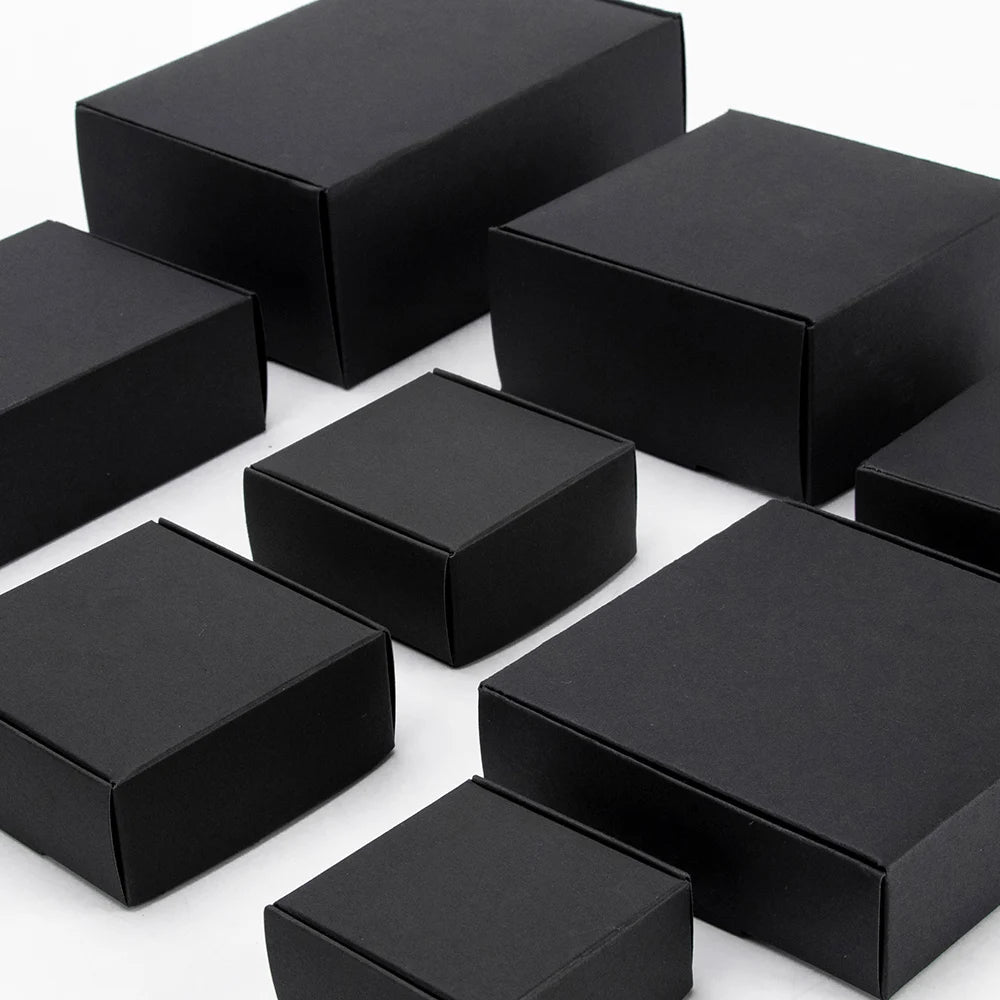 10pcs / kraft carton black white packaging carton Festival party gift box soap carton