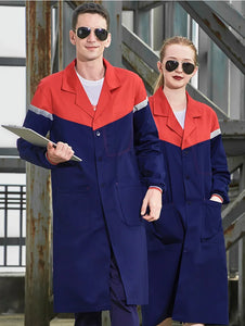 Warehouse Work Clothing Mechanical Long Outfit Lab Coat Workshop Factory Auto Repair Workshop Durable Coverall Porter Suit Tops