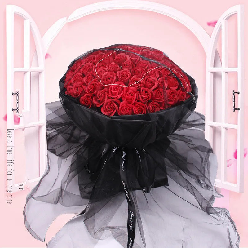 99/89/33 Flower Round Flower Box + Soap Flower Packaging Set Flower Gift Box Party Wedding Gift Valentine's Day Supplies