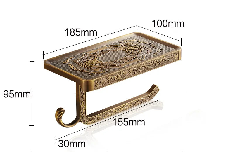 Bathroom Accessories Antique Brass Collection, Towel Ring, Paper Holder, Toilet Brush, Coat Hook, Bath Rack, Soap Dish, Faucet