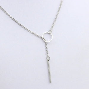 2020 New Fashion Necklace Design Ladies Fashion Simple Simple Metal Round Necklace Wholesale Sales