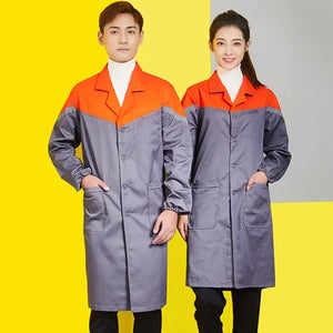 Warehouse Work Clothing Mechanical Long Outfit Lab Coat Workshop Factory Auto Repair Workshop Durable Coverall Porter Suit Tops