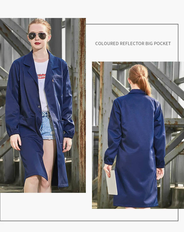Warehouse Work Clothing Mechanical Long Outfit Lab Coat Workshop Factory Auto Repair Workshop Durable Coverall Porter Suit Tops