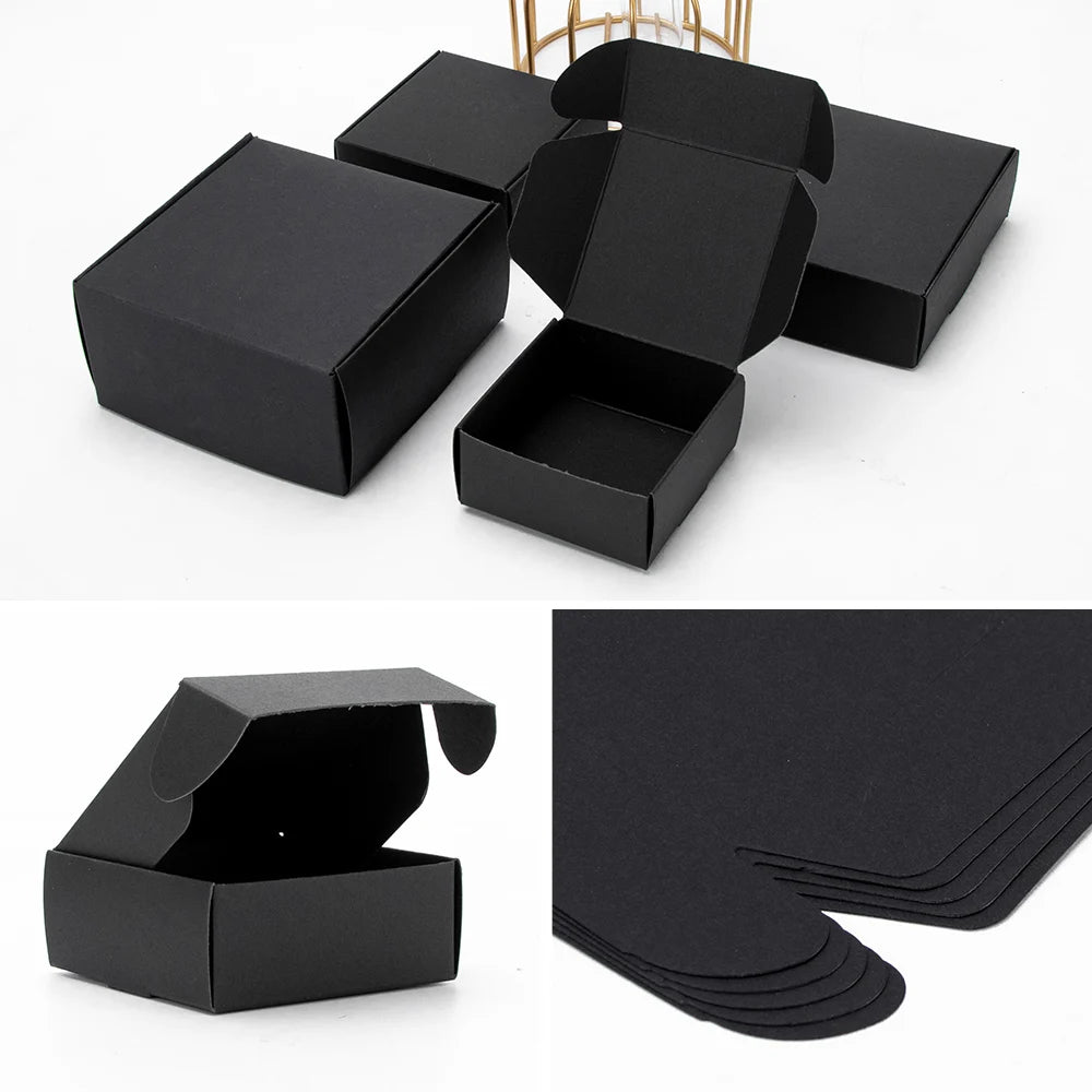 10pcs / kraft carton black white packaging carton Festival party gift box soap carton