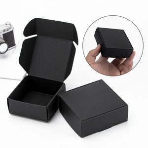 10pcs / kraft carton black white packaging carton Festival party gift box soap carton
