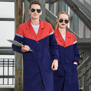 Warehouse Work Clothing Mechanical Long Outfit Lab Coat Workshop Factory Auto Repair Workshop Durable Coverall Porter Suit Tops