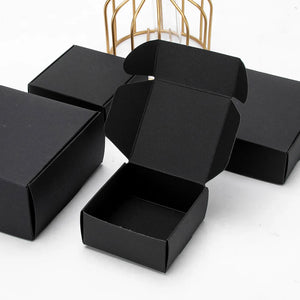 10pcs / kraft carton black white packaging carton Festival party gift box soap carton