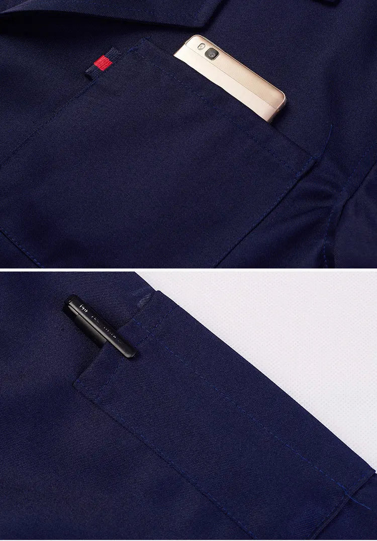 Warehouse Work Clothing Mechanical Long Outfit Lab Coat Workshop Factory Auto Repair Workshop Durable Coverall Porter Suit Tops