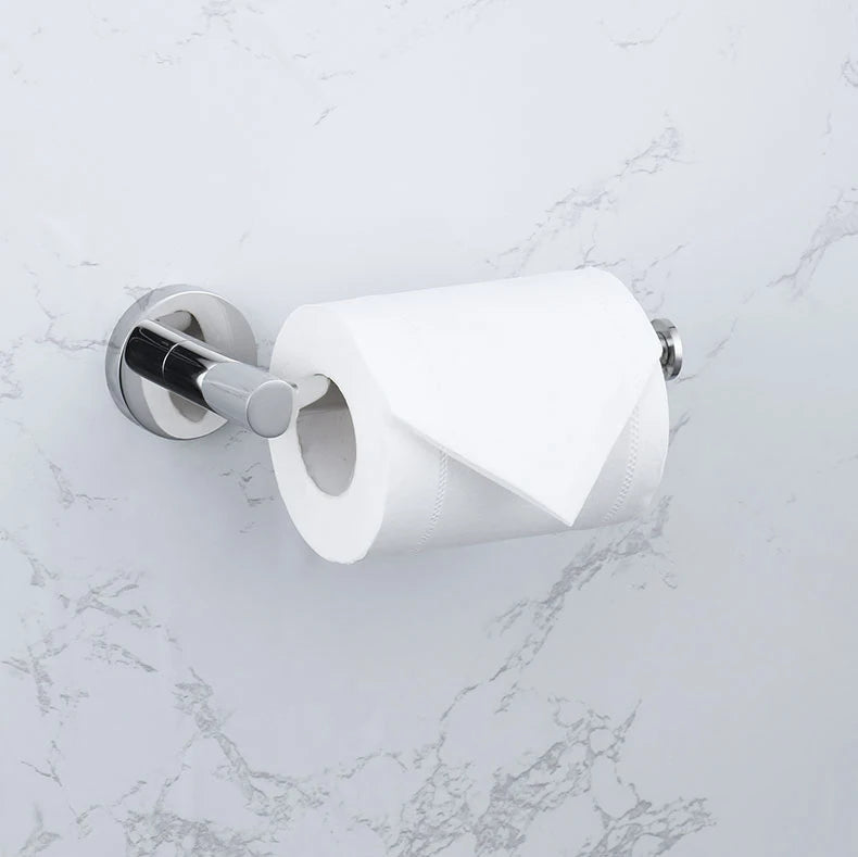 Mirror Chrome Bathroom Hardware 304 Stainless Steel Towel Rack Toilet Paper Holder Soap Holder Towel Bar Toilet Accessories