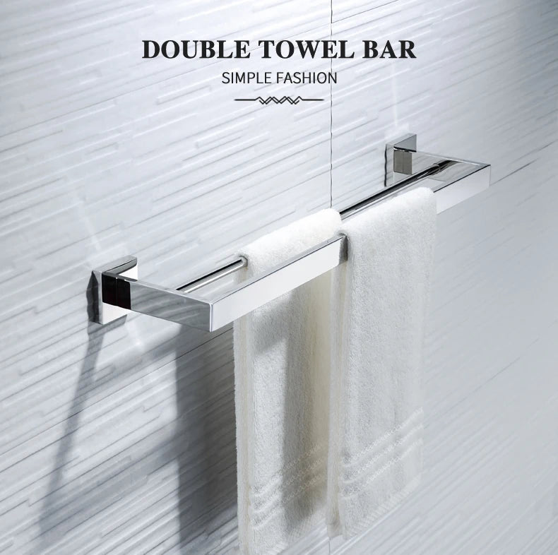 Bathroom Hardware Set SUS Stainless Steel Mirror Nickel Towel Rack Toilet Paper Holder Soap Holder Towel Bar Toilet Accessories