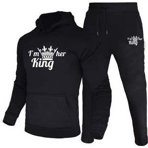 Men's Clothing Fashion Sportswear Sportswear Jogging Suit King Hooded Sportswear Suit Clothing Hoodie+Sweatpants Sportswear
