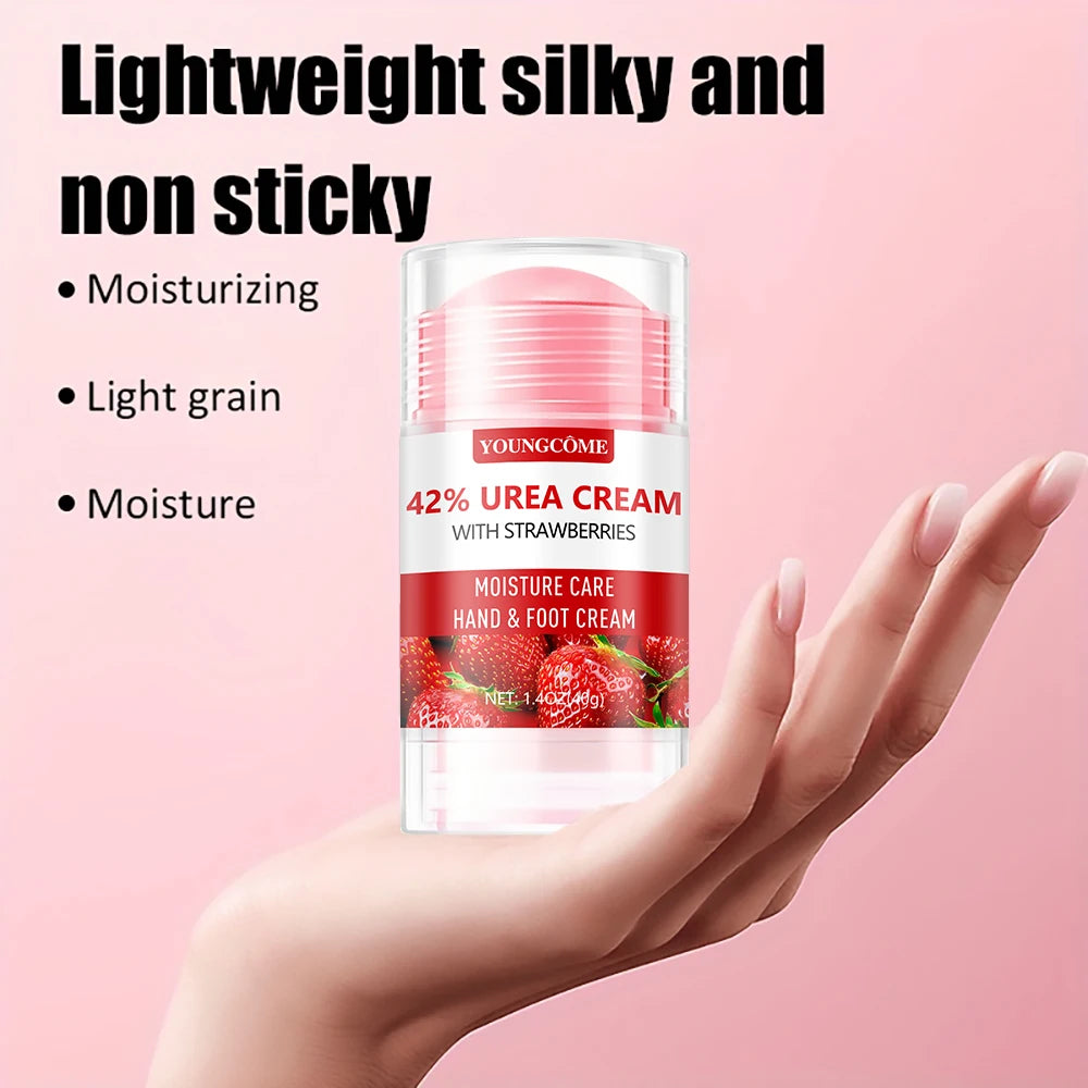 Urea Cream Strawberry Hand Feet Cream Prevent Dryness Cracking of Hands and Feet Deeply Hydrates Exfoliates Soothing Skin Care