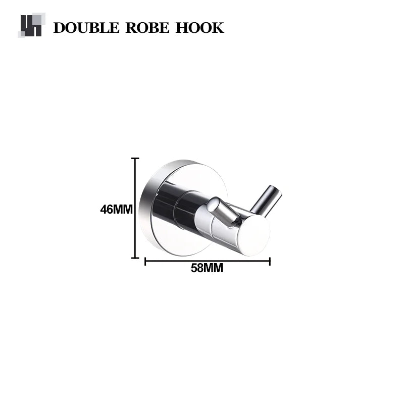 Bathroom Hardware 304 Stainless Steel Chrome Plated Towel Rack Toilet Paper Rack Soap Dish Rack Towel Bar Bathroom Accessories S