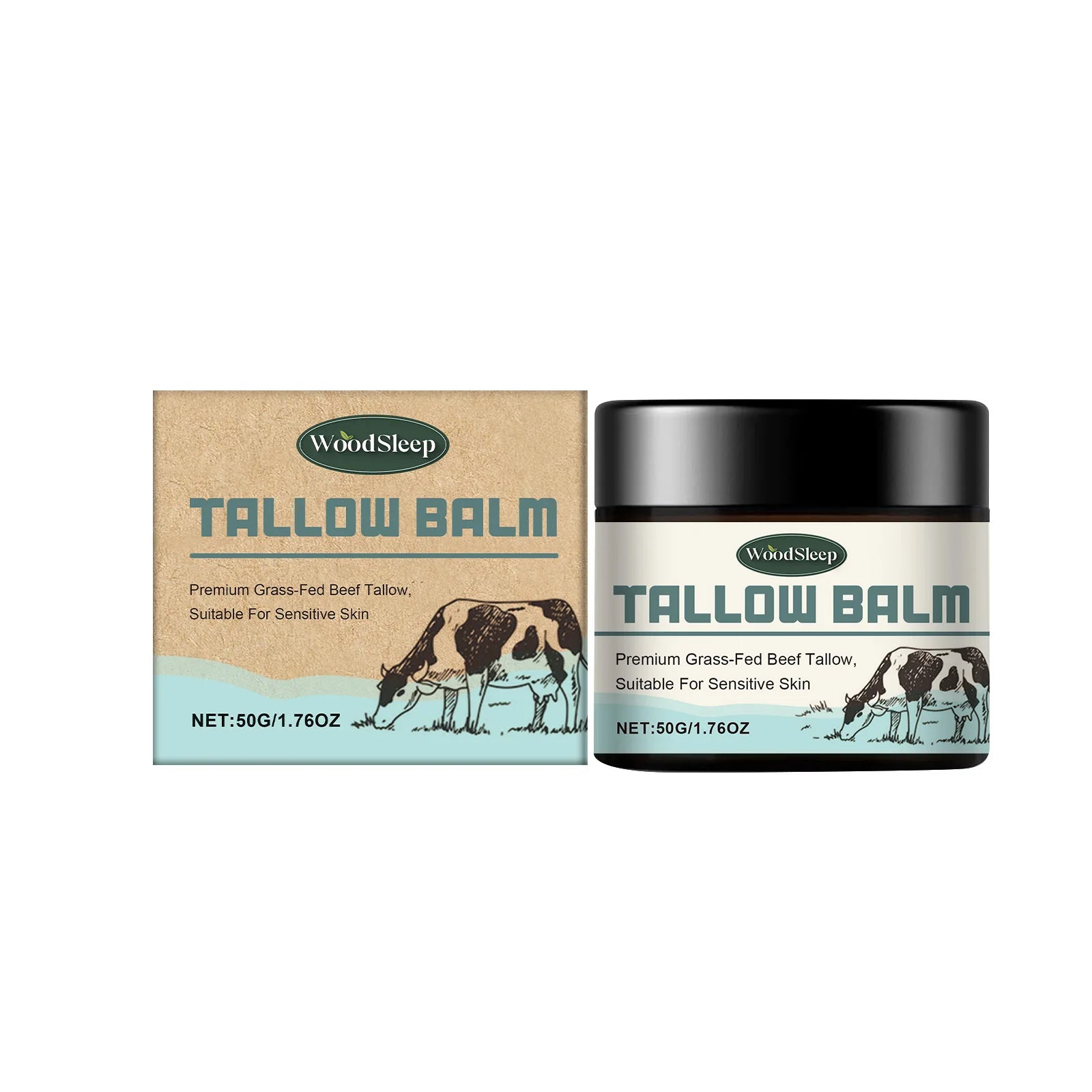 Beef Tallow Cream for Dry Damaged Skin Nourishing Body Balm Reduce Redness Anti Puffiness Firming Lifting Moisturizing Face Care