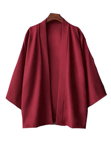 Kimono Men Cloak Kimono Para Hombre Black Coat White Cloak Beach Shirt Summer Haori Men Unisex Samurai Clothing Japanese Men