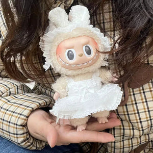 Only Clothes Cloth Blind Box Pendant Baby Clothes Cartoon Cute Plush Two-Piece Small Satchel Suit Vinyl Doll Conjoined Dress.