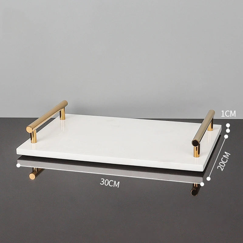 Volakos White Natural Marble Bathroom Accessories Golden Luxury Soap Dish Soap Dispenser Toothbrush Holder Tray Bathroom Set