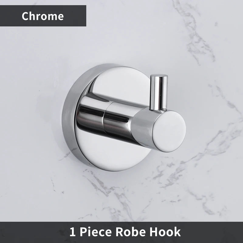 Mirror Chrome Bathroom Hardware 304 Stainless Steel Towel Rack Toilet Paper Holder Soap Holder Towel Bar Toilet Accessories