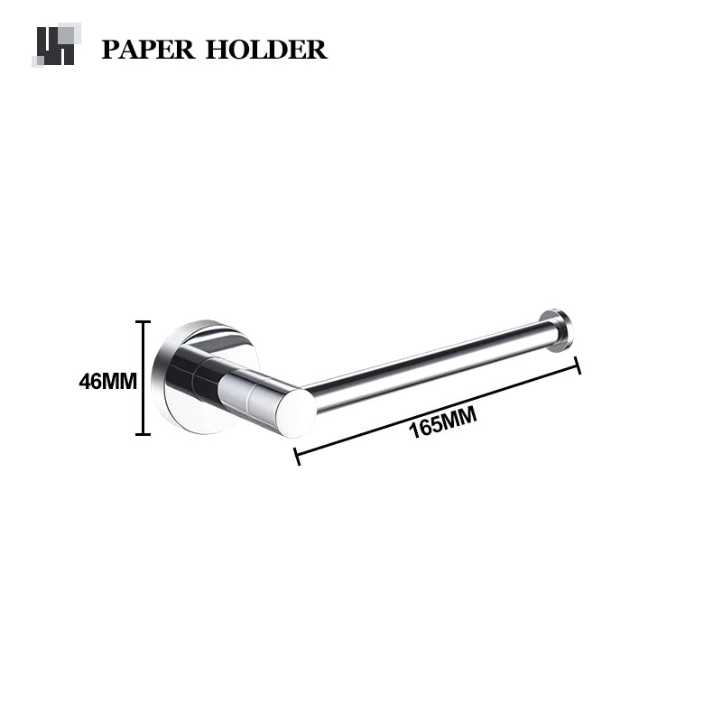 Bathroom Hardware 304 Stainless Steel Chrome Plated Towel Rack Toilet Paper Rack Soap Dish Rack Towel Bar Bathroom Accessories S