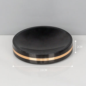 Black Nero Marquin Natural Marble Bathroom Accessories Luxury Gold Soap Dish Soap Dispenser Toothbrush Holder Tray Bathroom Set