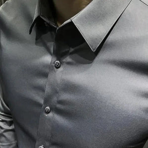 Clothes Business Male Top Plain with Print Men's Shirt and Blouse White Long Sleeve Elegant Hipster Silk Designer Cheap Brand I