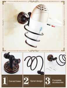 Black Bronze Bathroom Accessories Carving Bath Towel Shelves Toilet Brush Holder Soap Holder Toilet Paper Holder Bath Hardware