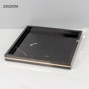 Black Nero Marquin Natural Marble Bathroom Accessories Luxury Gold Soap Dish Soap Dispenser Toothbrush Holder Tray Bathroom Set