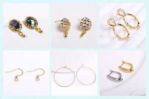 Ear Wire For Earrings Making Supplies DIY Accessories 18K Gold Plated Earwire Earring Hooks with Open Loop
