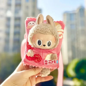 Only Clothes Cloth Blind Box Pendant Baby Clothes Cartoon Cute Plush Two-Piece Small Satchel Suit Vinyl Doll Conjoined Dress.