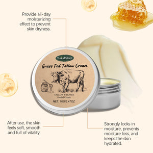 Beef Tallow Cream for Dry Damaged Skin Nourishing Body Balm Reduce Redness Anti Puffiness Firming Lifting Moisturizing Face Care