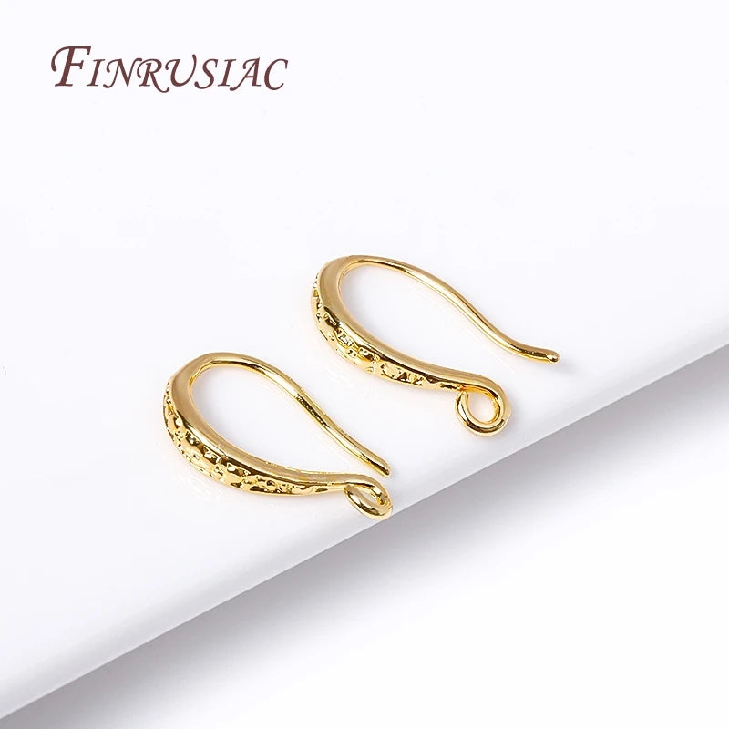 Ear Wire For Earrings Making Supplies DIY Accessories 18K Gold Plated Earwire Earring Hooks with Open Loop