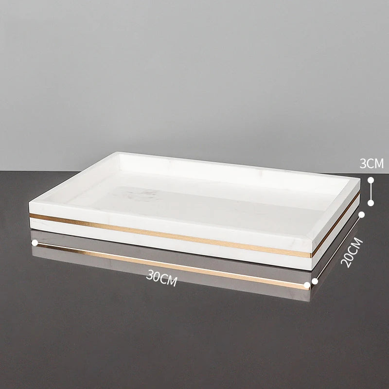 Volakos White Natural Marble Bathroom Accessories Golden Luxury Soap Dish Soap Dispenser Toothbrush Holder Tray Bathroom Set