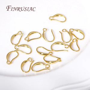 Ear Wire For Earrings Making Supplies DIY Accessories 18K Gold Plated Earwire Earring Hooks with Open Loop