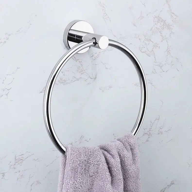 Mirror Chrome Bathroom Hardware 304 Stainless Steel Towel Rack Toilet Paper Holder Soap Holder Towel Bar Toilet Accessories