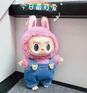 Only Clothes Cloth Blind Box Pendant Baby Clothes Cartoon Cute Plush Two-Piece Small Satchel Suit Vinyl Doll Conjoined Dress.