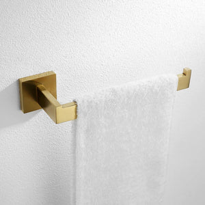 Stainless Steel Brushed Gold Towel Bar Rack Toilet Paper Holder Toilet Brush Robe Hook Soap Dish Bathroom Accessories Hardware