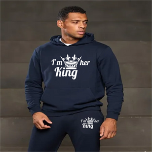Men's Clothing Fashion Sportswear Sportswear Jogging Suit King Hooded Sportswear Suit Clothing Hoodie+Sweatpants Sportswear