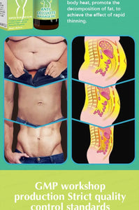 Image showing the benefits of anti-cellulite massage oil and its effect on body contouring.
