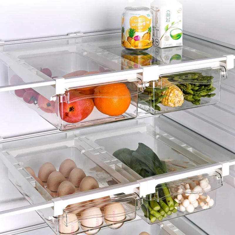 Transparent Fridge Organizer Fruit Egg Refrigerator Storage Box Under-SPECIFICATIONSBrand Name: NoEnName_NullChoice: yesFeature 1: kitchen gadgetsFeature 2: kitchen itemsFeature 3: gadgetsFeature 4: Refrigerator storage boxFeature 5: ERefrigerator Storage Box