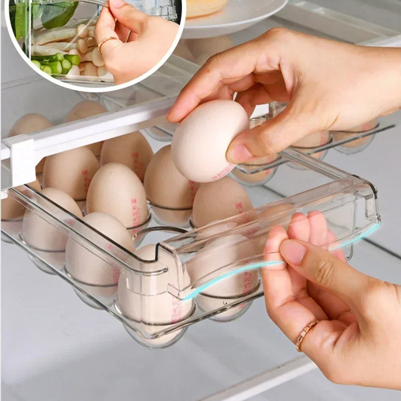 Transparent Fridge Organizer Fruit Egg Refrigerator Storage Box Under-SPECIFICATIONSBrand Name: NoEnName_NullChoice: yesFeature 1: kitchen gadgetsFeature 2: kitchen itemsFeature 3: gadgetsFeature 4: Refrigerator storage boxFeature 5: ERefrigerator Storage Box