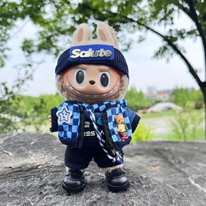 Only Clothes Cloth Blind Box Pendant Baby Clothes Cartoon Cute Plush Two-Piece Small Satchel Suit Vinyl Doll Conjoined Dress.
