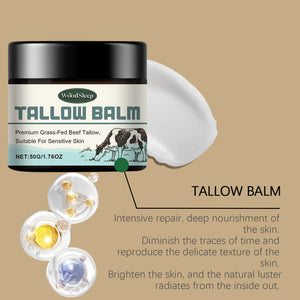 Beef Tallow Cream for Dry Damaged Skin Nourishing Body Balm Reduce Redness Anti Puffiness Firming Lifting Moisturizing Face Care