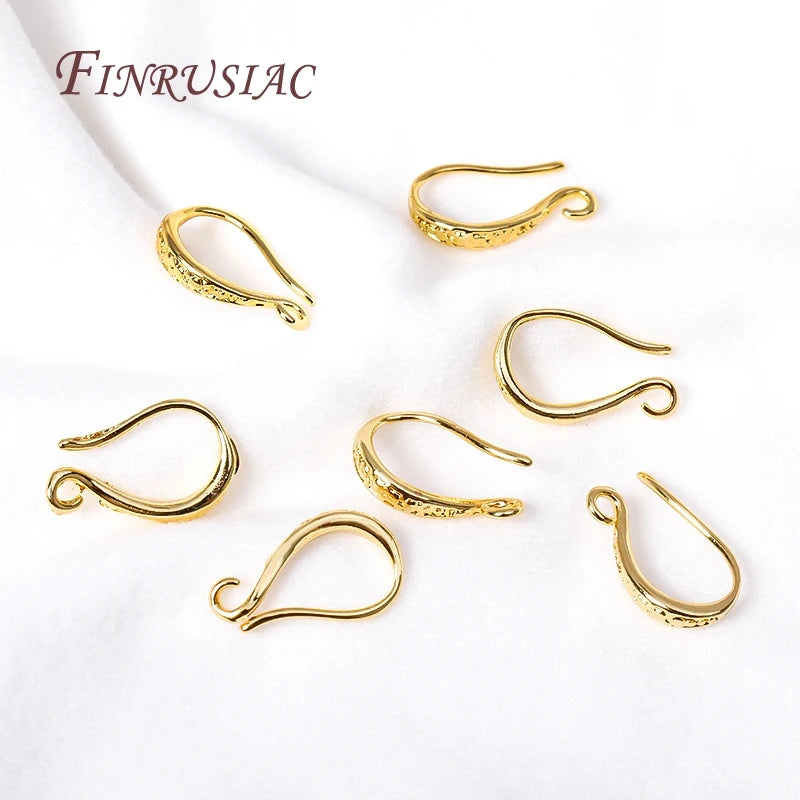 Ear Wire For Earrings Making Supplies DIY Accessories 18K Gold Plated Earwire Earring Hooks with Open Loop