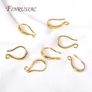 Ear Wire For Earrings Making Supplies DIY Accessories 18K Gold Plated Earwire Earring Hooks with Open Loop