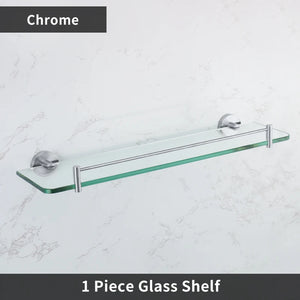 Mirror Chrome Bathroom Hardware 304 Stainless Steel Towel Rack Toilet Paper Holder Soap Holder Towel Bar Toilet Accessories