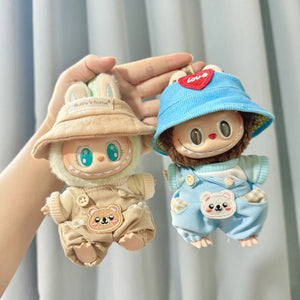 Only Clothes Cloth Blind Box Pendant Baby Clothes Cartoon Cute Plush Two-Piece Small Satchel Suit Vinyl Doll Conjoined Dress.