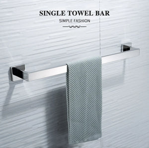 Bathroom Hardware Set SUS Stainless Steel Mirror Nickel Towel Rack Toilet Paper Holder Soap Holder Towel Bar Toilet Accessories