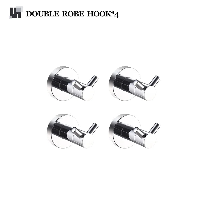 Bathroom Hardware 304 Stainless Steel Chrome Plated Towel Rack Toilet Paper Rack Soap Dish Rack Towel Bar Bathroom Accessories S